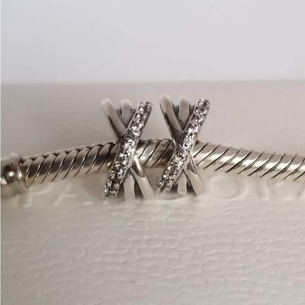 2 PANDORA Spacers Galaxy Sterling Silver in a gift box #189